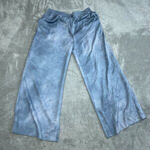 Lauren Ralph Lauren Womens Blue Tie-Dye Wide Leg Pants PL Recycled  NWT 1537
